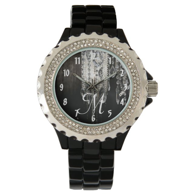 Crystal Chandelier Chic Glass Glitz Glam Watch Armbandsur (Framsida)