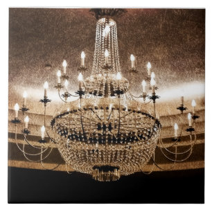 Crystal Chandelier Dazzle Glitz Glam Visning Tile Kakelplatta