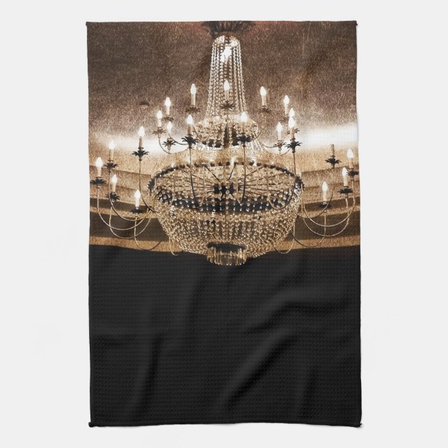 Crystal Chandelier Dazzle Glitz Kitchen Dish Towel Kökshandduk (Vertikal)