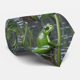 "Crystal Clarity: Grönt Glass Frog on River Reeds" Slips