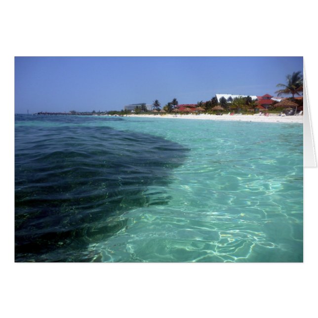 Crystal clear bahamas hälsningskort (Framsidan Horizontal)