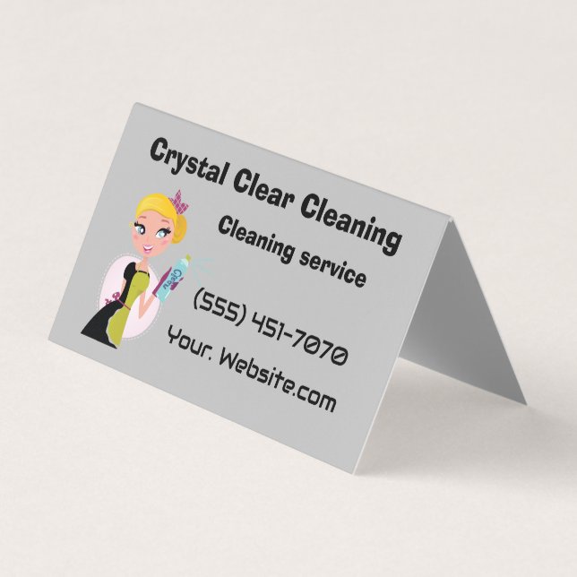 Crystal clear cleaning  visitkort (Framsida)