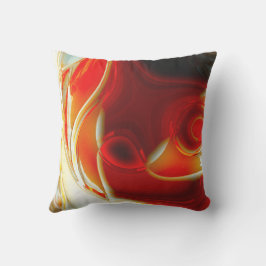 Crystal clear glass-stil circular kurvor in red kudde