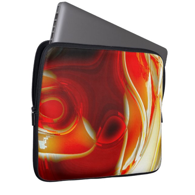 Crystal clear glass-stil circular kurvor in red laptop fodral (Framsidan Höger)