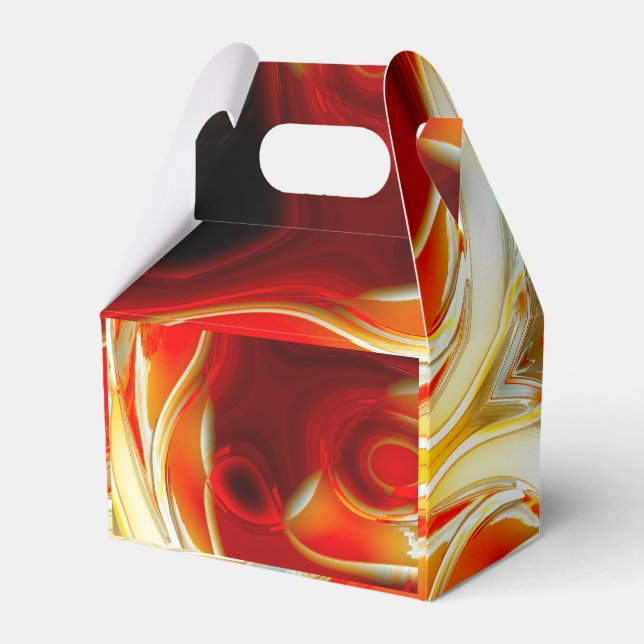 Crystal clear glass-stil circular kurvor in red presentaskar (Baksidan Sidan)