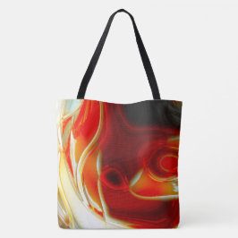 Crystal clear glass-stil circular kurvor in red tygkasse