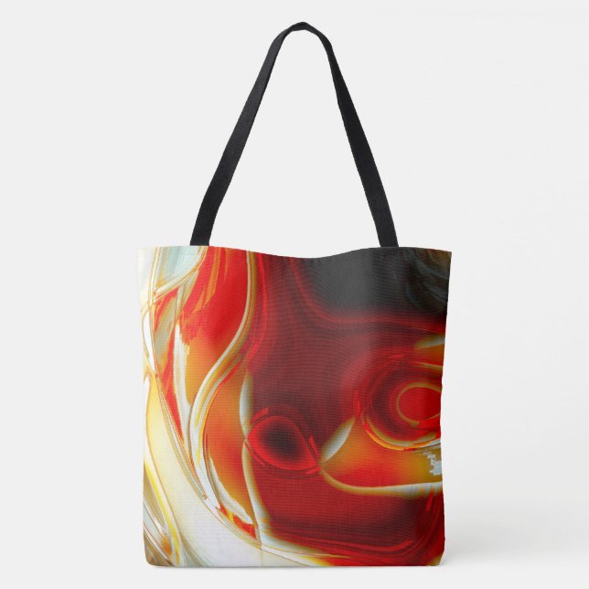 Crystal clear glass-stil circular kurvor in red tygkasse (Baksida)