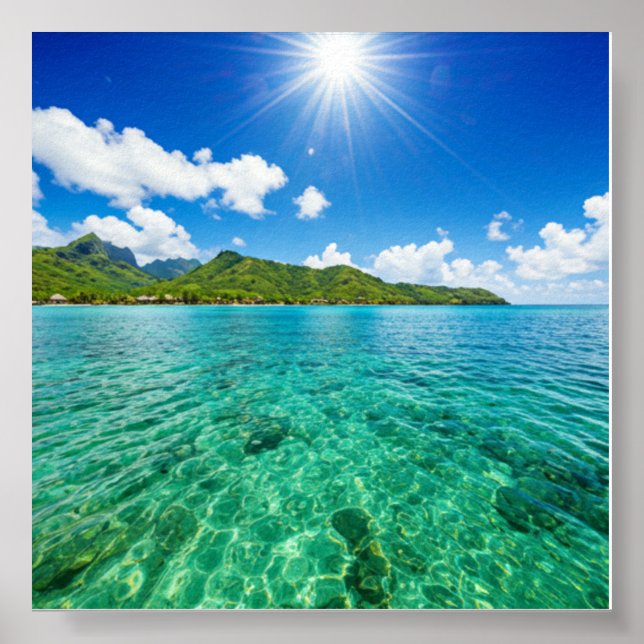 Crystal Clear Ocean View Poster (Framsidan)
