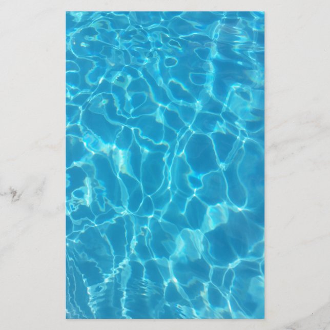 Crystal Clear Sky Blue Pool Water Brevpapper (Framsida)