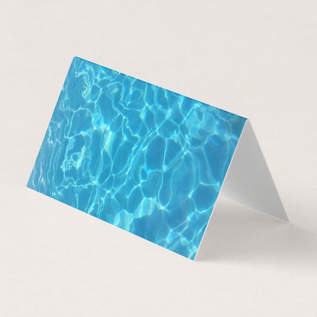 Crystal Clear Sky Blue Pool Water Visitkort (Framsida)