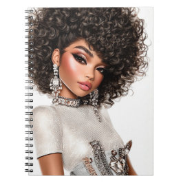 Crystal Corset Glam Girl Spiral Photo Notebook Anteckningsbok