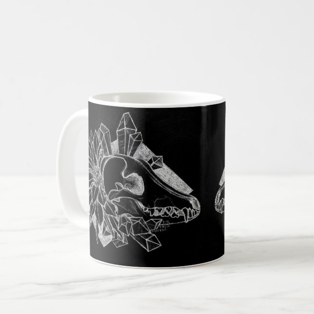 Crystal Coyote Inverterad  Kaffemugg (Framsida vänster)