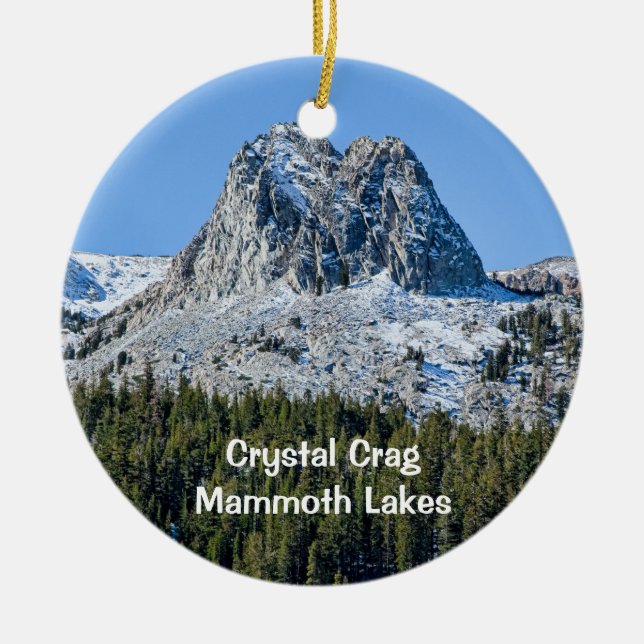 Crystal Crag, Mammoth Sjöar, CA. Julgransprydnad Keramik (Framsidan)