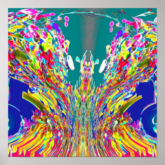 Crystal design digital Energy flow Reiki Master Poster