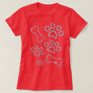 Crystal Design Tass och Bones Jewel Tshirt T Shirt