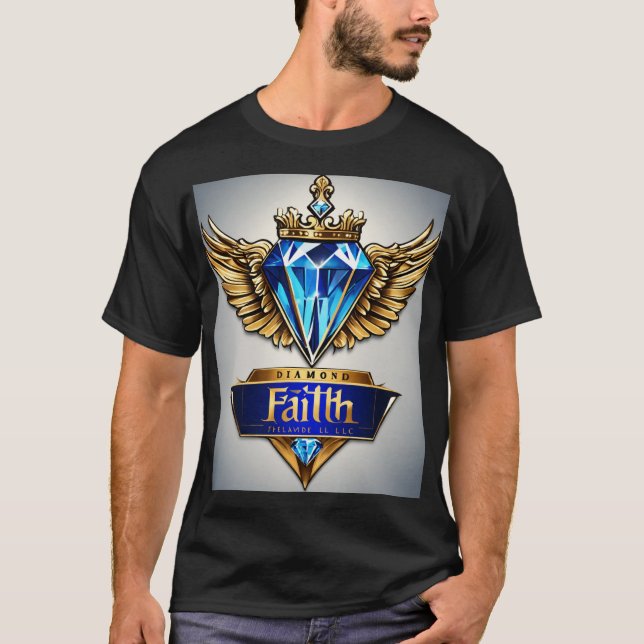 "Crystal Diamond Faith T-Shirt - Sparkling Faith" (Framsida)