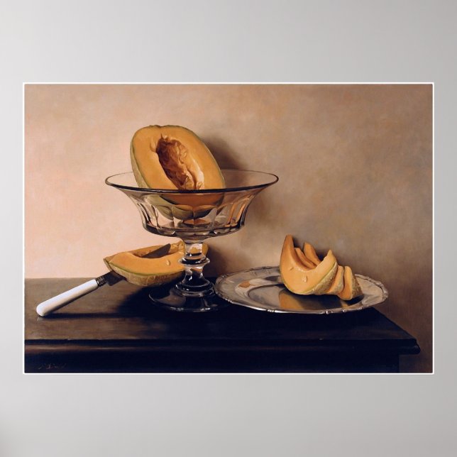 Crystal Dish with Melons by Mauro David Poster (Framsidan)