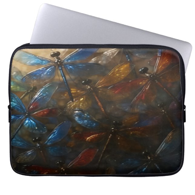 Crystal Dragonflies Laptop Sleeve (Framsidan)