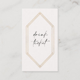 Crystal Drink Biljett Pub Token Bröllop-kort C100