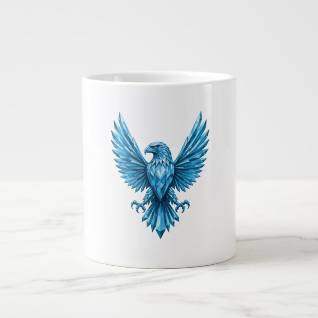Crystal Eagle Emblem - Frihets- och Ambit-symbol Jumbo Mugg (Framsidan)