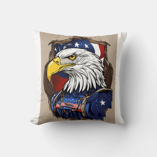 Crystal Eagle in Flight PILLOW Design Kudde (Framsida)