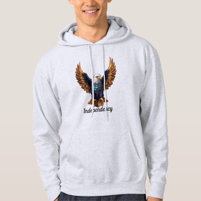Crystal Eagle in Flight - Styrkesymbol Hoodie (Framsida)