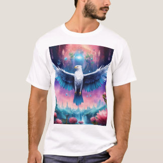 Crystal Eagle in Flight - T-Shirt of Strength och