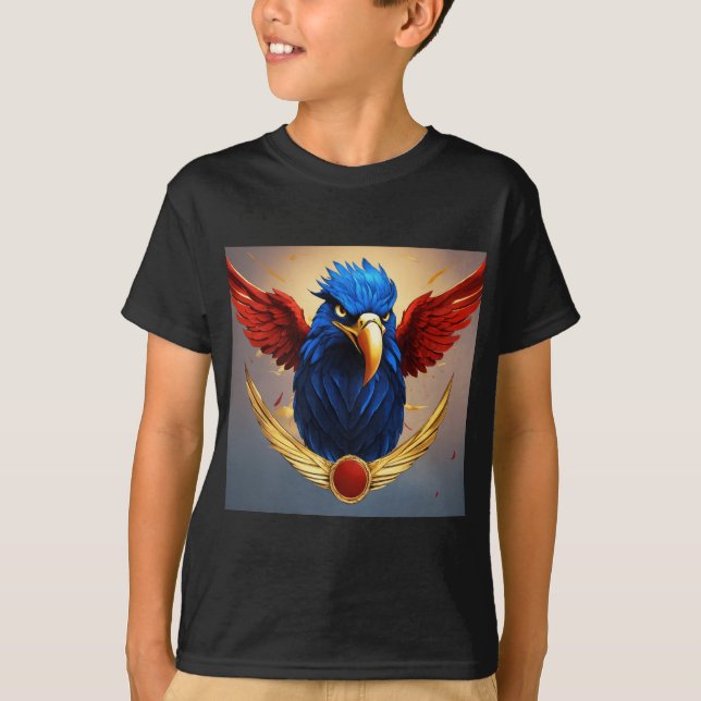 "Crystal Eagle: Symbol of Freedom & Ambition T-Shi T Shirt (Framsida)