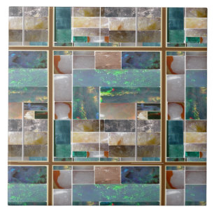 Crystal Embossed Squares mönster Artistic Graphics Kakelplatta