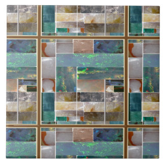 Crystal Embossed Squares mönster Artistic Graphics Kakelplatta