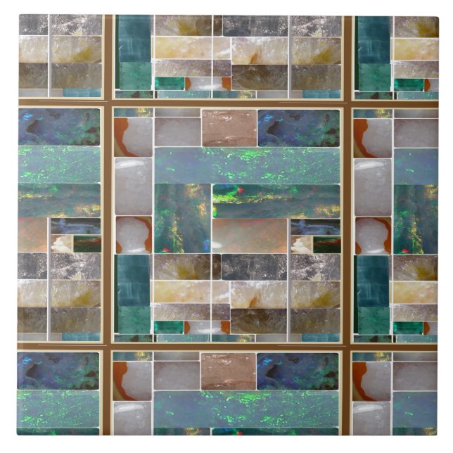 Crystal Embossed Squares mönster Artistic Graphics Kakelplatta (Framsidan)