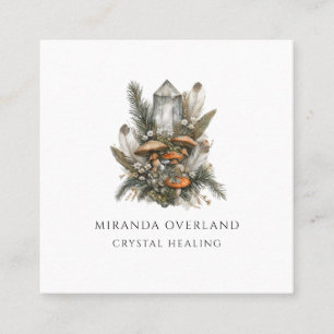 Crystal Energy Healer Andlig Fyrkantigt Visitkort