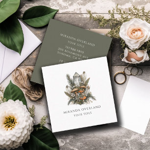 Crystal Energy Healer Andlig Fyrkantigt Visitkort