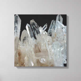 Crystal Energy Quartz-kluster Canvastryck