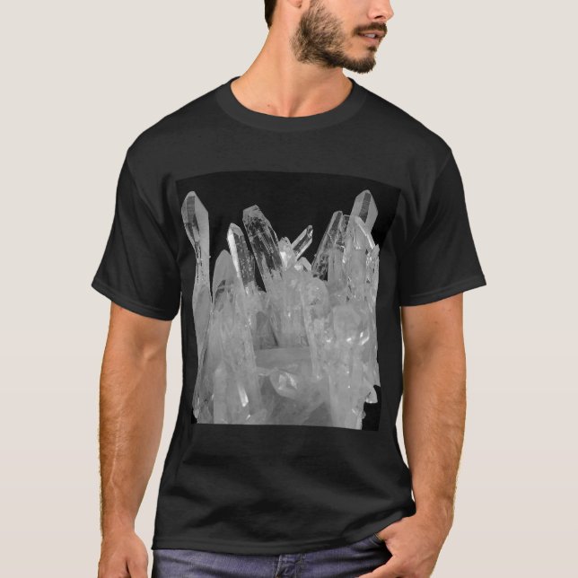 Crystal Energy Quartz-kluster T Shirt (Framsida)