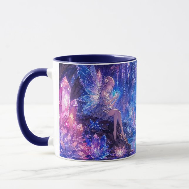 Crystal Fairy Cave Fantasy Accent Mugg (Vänster)