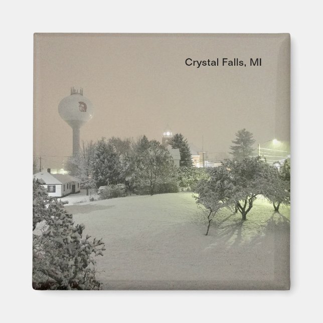 Crystal Falls, MI Magnet (Framsidan)