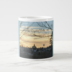 Crystal Falls, MI Skyline Jumbo Mugg