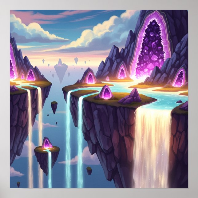 Crystal Falls of Light in Floating Dream Isles Poster (Framsidan)