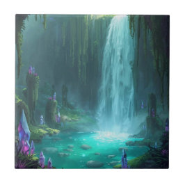 Crystal Falls of the Hidden Realm Kakelplatta