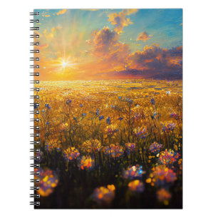 Crystal Fält och Starry Himlar Notebook Anteckningsbok