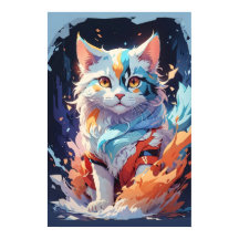 Crystal Fantasy Cat Artwork