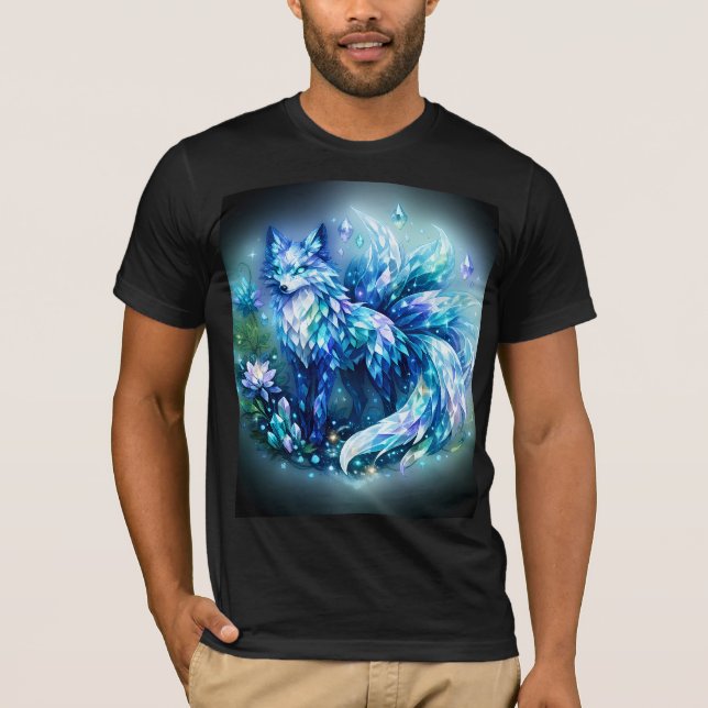 Crystal Fantasy Fox Art | Herr T-shirt (Framsida)