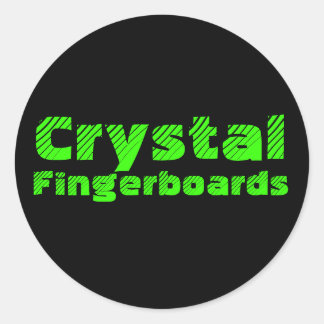 Crystal Fingerboard-fästdon Runt Klistermärke