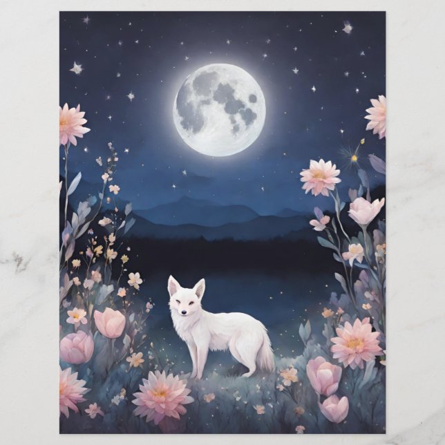 Crystal Fox Blommigt Scrapbook Junk journal (Framsida)