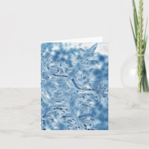 Crystal FractalSnowflake för djupfryst is Helgkort