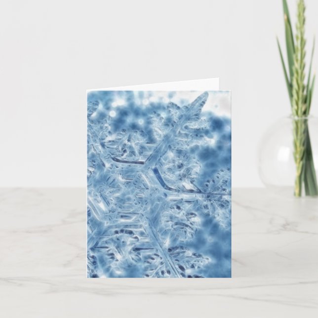 Crystal FractalSnowflake för djupfryst is Helgkort (Framsida)