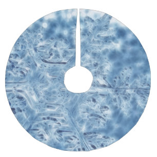 Crystal FractalSnowflake för djupfryst is Julgransmatta Borstad Polyester