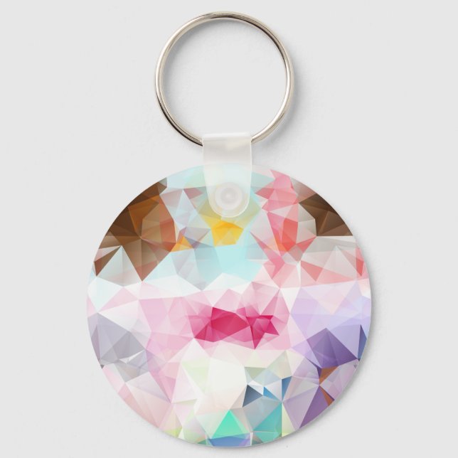 Crystal Geometric Shapes Keychain Nyckelring (Framsida)
