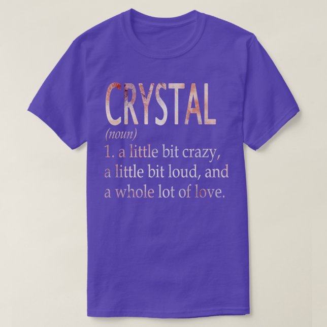 Crystal Girl Namn Definition T Shirt (Design framsida)